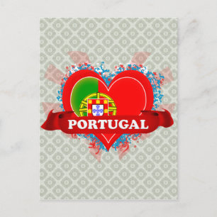 Vintag I Liebe Portugal Postkarte