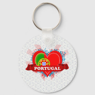 Vintag I Liebe Portugal Schlüsselanhänger