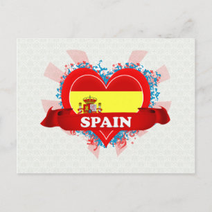 Vintag I Liebe Spanien Postkarte