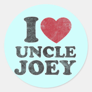 Vintag I Liebe Uncle Joey Runder Aufkleber