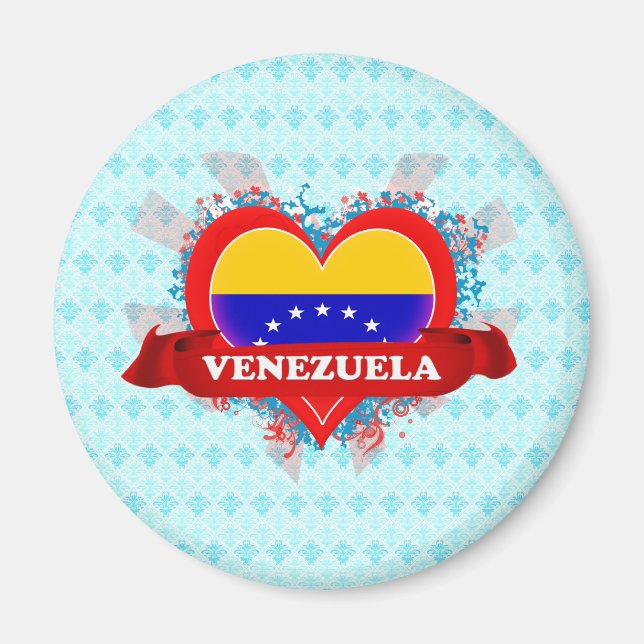 Vintag I Liebe Venezuela Magnet (Vorne)