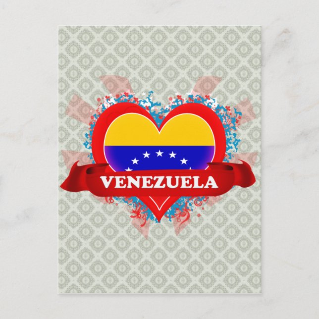 Vintag I Liebe Venezuela Postkarte (Vorderseite)