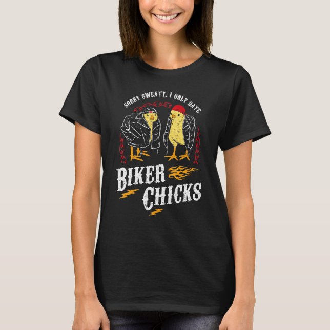 Vintag I only date Biker Chips T-Shirt (Vorderseite)