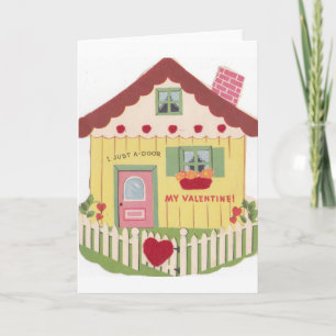 Vintag, ich nur eine Tür Sie Valentine Feiertagskarte