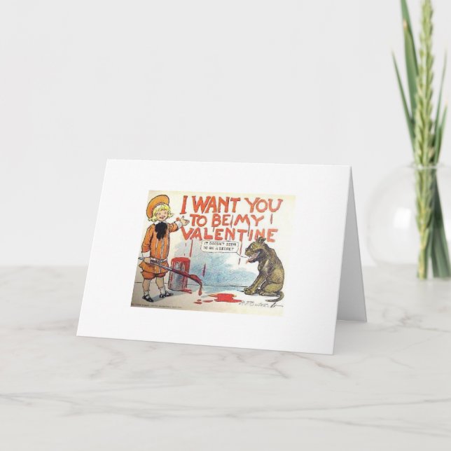 Vintag - Ich Wollte Sie, Valentine, Feiertagskarte (Vorderseite)