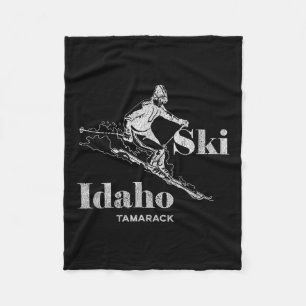 Vintag Idaho Tamarack Skifahren T-Shirt Fleecedecke