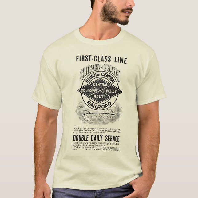 Vintag Illinois Central RR   T-Shirt (Vorderseite)