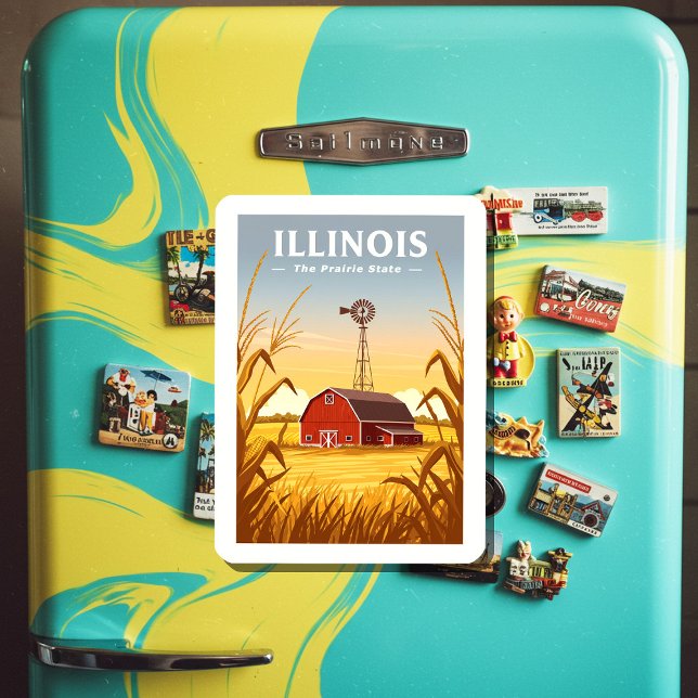 Vintag Illinois Magnet (Von Creator hochgeladen)