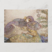 Vintag Illustration Annie French "Lilac Veil"