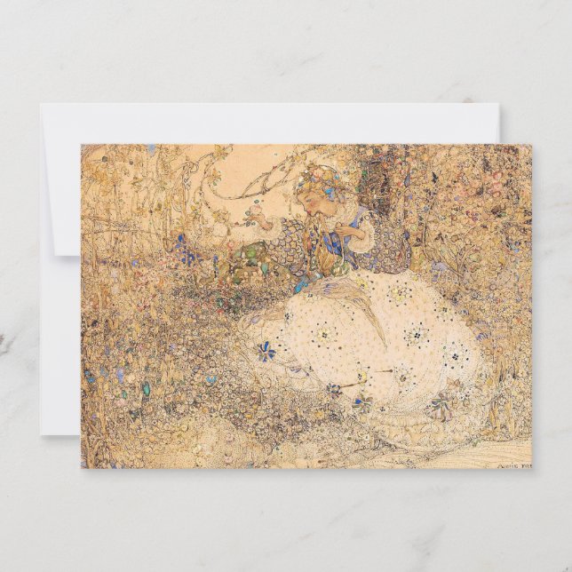 Vintag Illustration Annie French Picking Blume (Vorderseite)