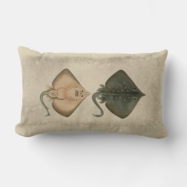 Vintag Illustration Burton Skate Lendenkissen (Vorderseite)