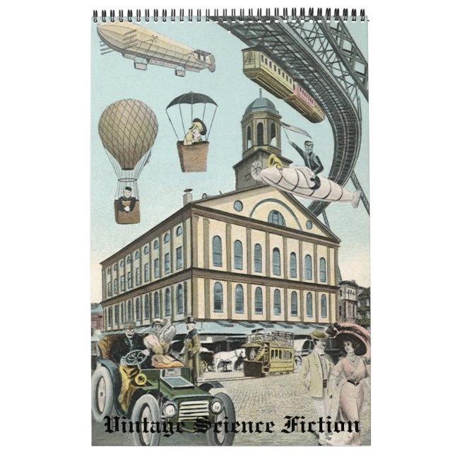 Vintag Illustration Science Fiction Steampunk Kalender (Titelbild)