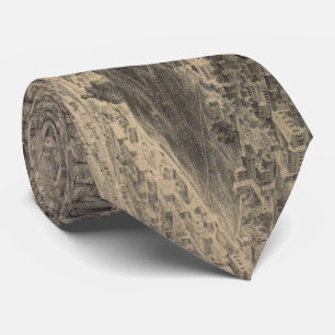 Vintag Illustrative Ansicht von Brooklyn NY (1846) Krawatte