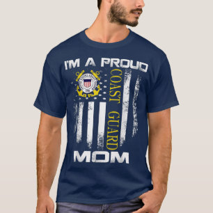 Vintag im a Stolz Coast Guard Mama mit American F T-Shirt
