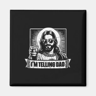 Vintag Im erzählt Vater Jesus Religious Christlich Magnet