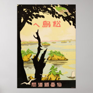 Vintag in Richtung Matsujima Japan Travel Poster