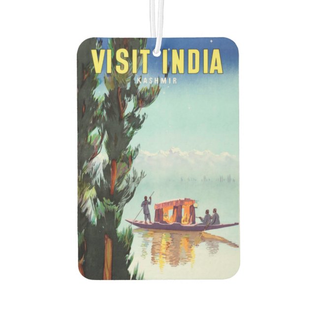 Vintag India Travel Poster Lufterfrischer (Rückseite)
