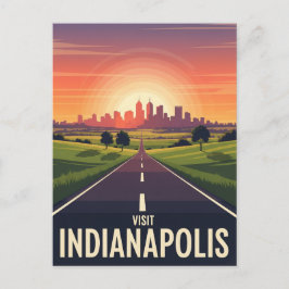 Vintag Indiana Indianapolis Postkarte
