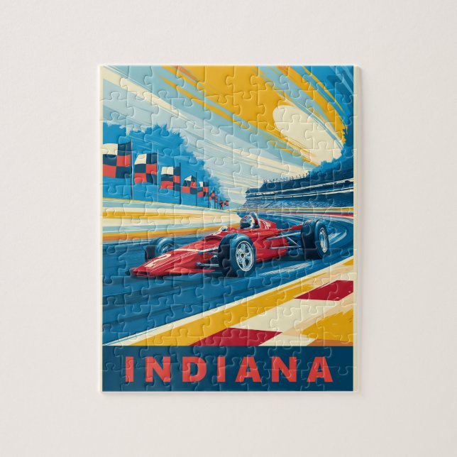 Vintag Indiana Racing Puzzle (Vertikal)
