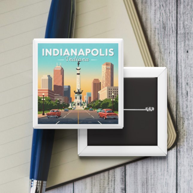 Vintag Indianapolis Indiana Button (Von Creator hochgeladen)