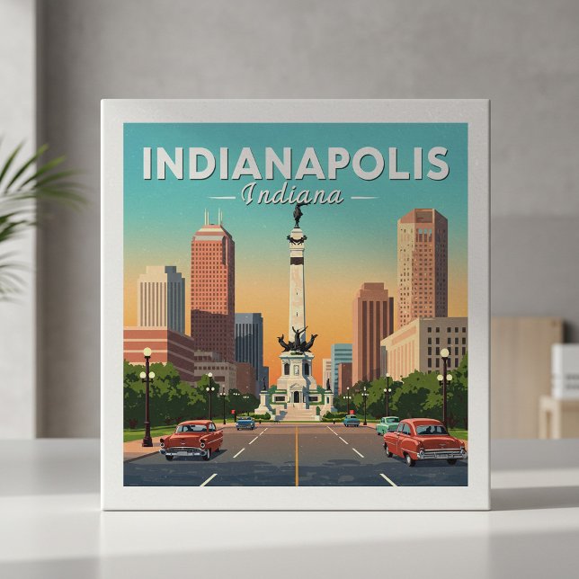 Vintag Indianapolis Indiana Fliese (Von Creator hochgeladen)