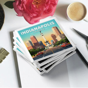 Vintag Indianapolis Indiana Magnet