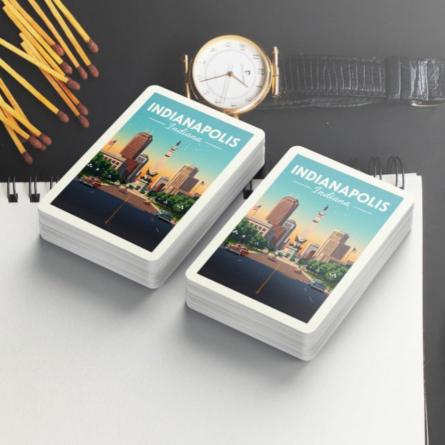 Vintag Indianapolis Indiana Spielkarten (Von Creator hochgeladen)