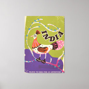 Vintag Indien Reiseplakat Leinwanddruck