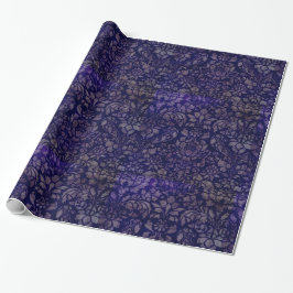 Vintag Indigo Blue Damask Geschenkpapier