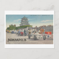 Vintag Indy 500 Speedway, Indianapolis Postkarte