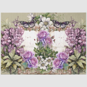 Vintag Inspiriert Blumenmuster-Dekoupage Seidenpapier