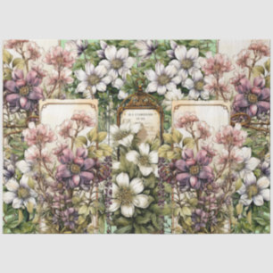 Vintag Inspiriert Blumenmuster-Dekoupage Seidenpapier