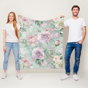 Vintag Inspiriert Blumenmuster Fleecedecke