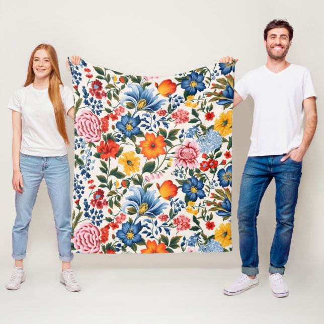 Vintag Inspiriert Blumenmuster Fleecedecke (Beispiel)
