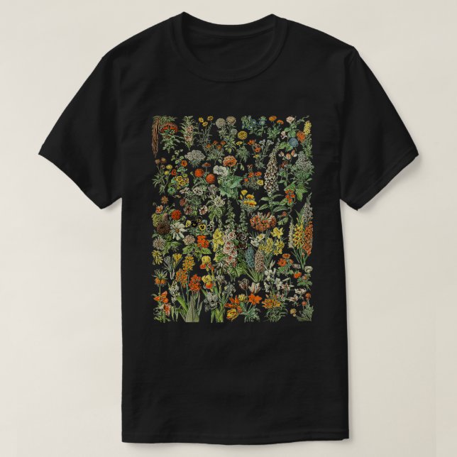 Vintag Inspiriert Botanische Übersicht T-Shirt (Design vorne)