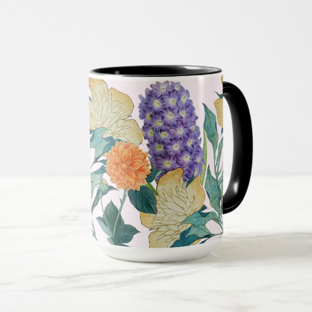 Vintag Inspiriert botanischer Garten Tasse (VorderseiteRechts)