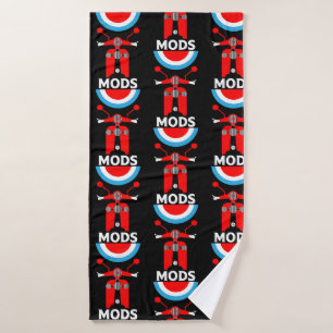 Vintag Inspiriert britische Mod und Rockers Badehandtuch