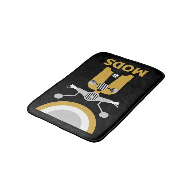 Vintag Inspiriert britische Mod und Rockers Badematte (Schrägansicht)