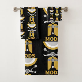 Vintag Inspiriert britische Mod und Rockers Badhandtuch Set