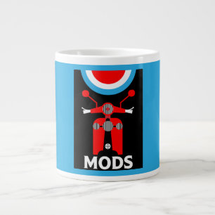Vintag Inspiriert britische Mod und Rockers Jumbo-Tasse