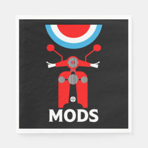 Vintag Inspiriert britische Mod und Rockers Serviette