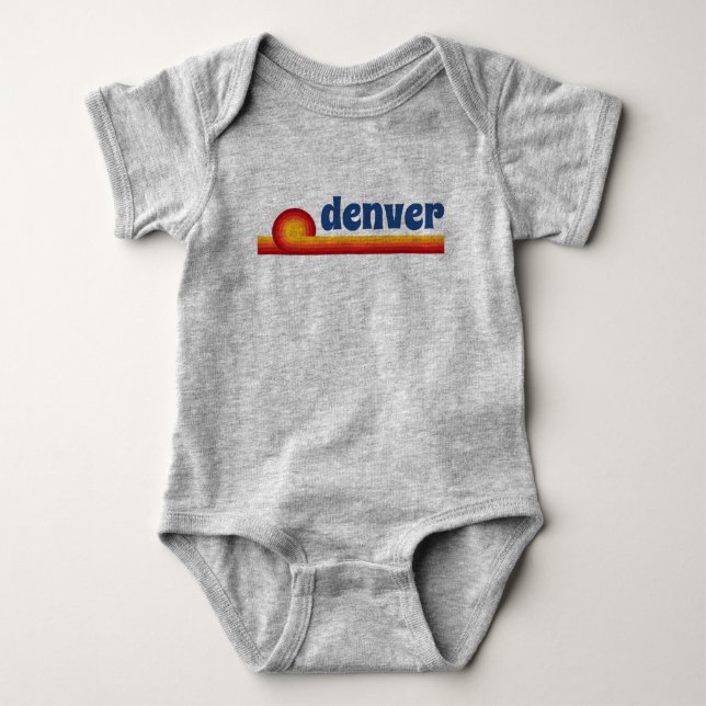 Vintag Inspiriert Denver Liebe Baby Unisex Strampler (Vorderseite)