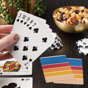 Vintag Inspiriert Farbstreifendesign Spielkarten