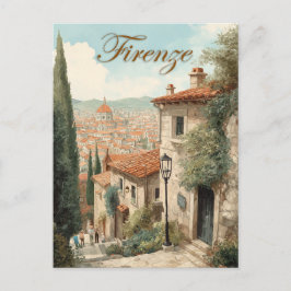 Vintag Inspiriert Florenz Postkarte