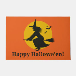 Vintag Inspiriert Halloween-Fliegerhexe Fußmatte