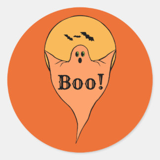 Vintag Inspiriert Halloween-Ghost-Sticker Runder Aufkleber