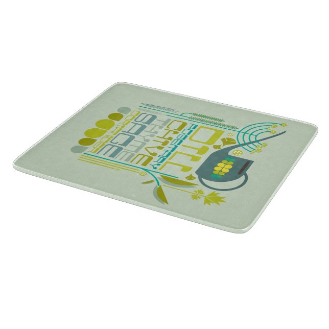 Vintag inspiriert, Küchengarten, Kräutergarten Schneidebrett (Ecke)