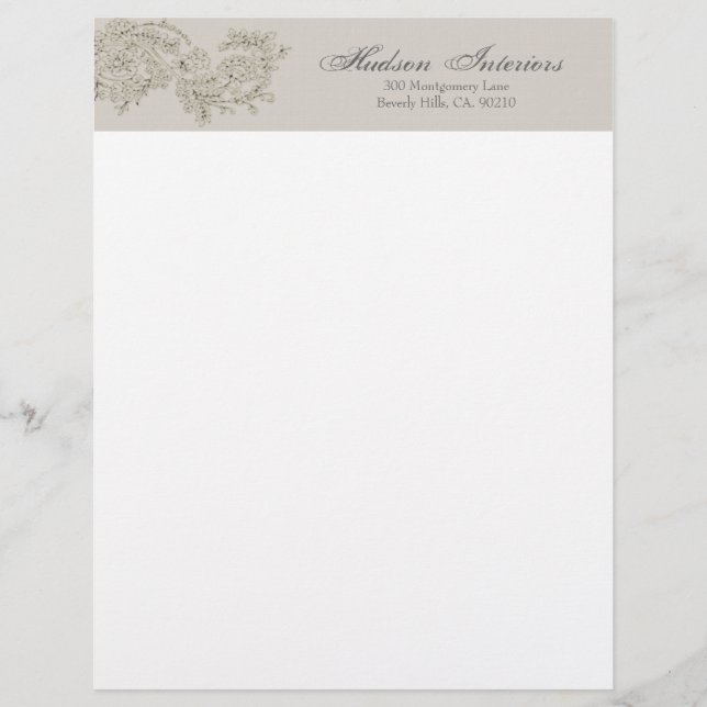 Vintag Inspiriert Letterhead Briefkopf (Vorderseite)