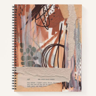 Vintag Inspiriert Mixed Media Spiral Notebook Notizbuch