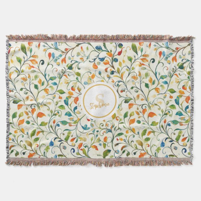 Vintag Inspiriert Paisley Leaf Muster (2) Decke (Vorderseite)